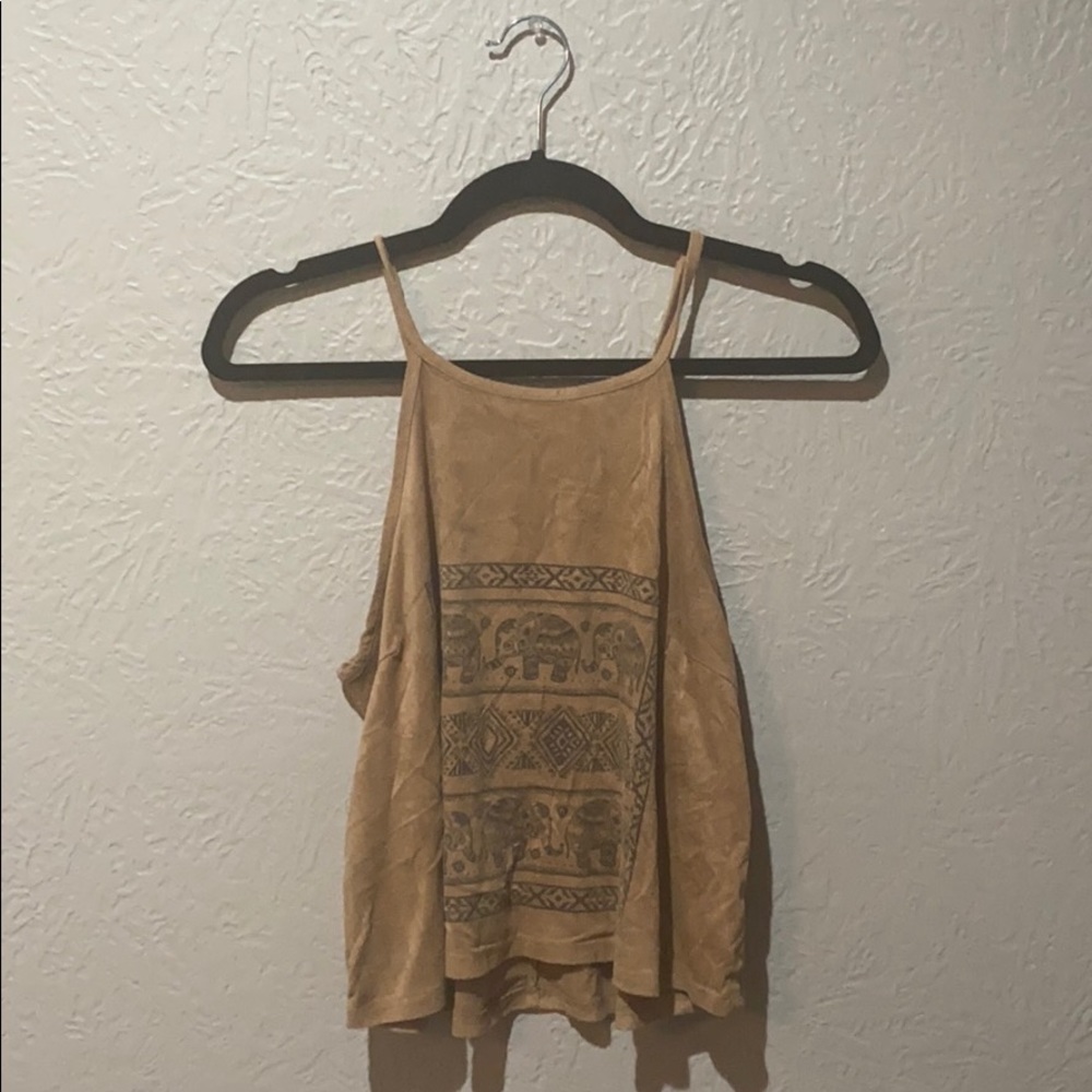 Brown Charlotte Russe Tanktop with Pattern